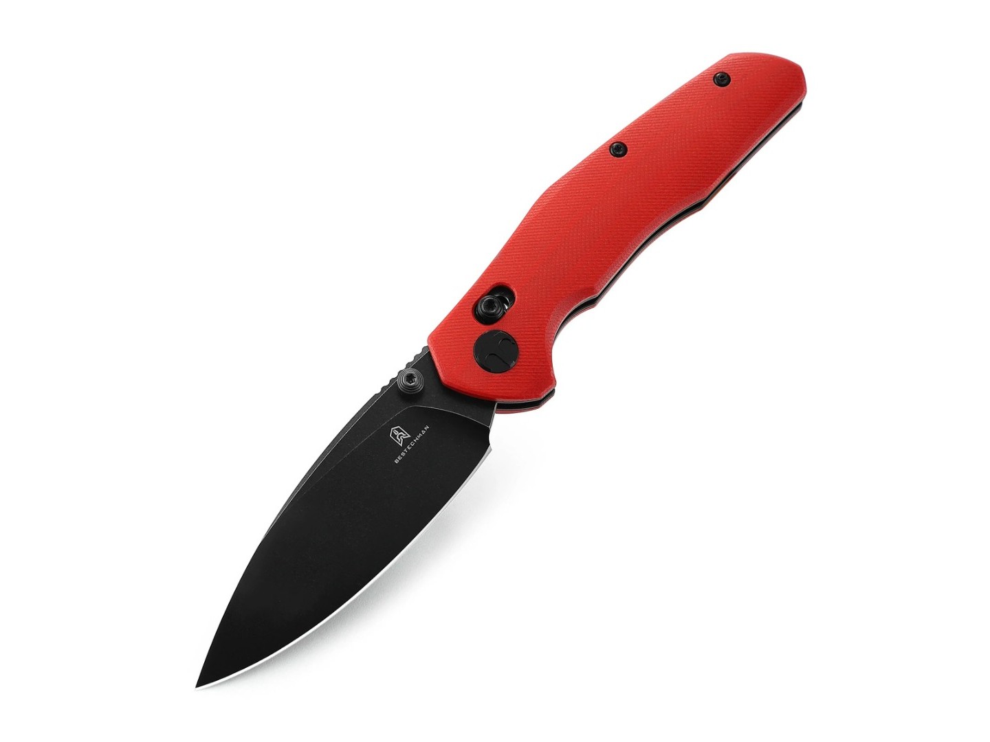 Нож Bestechman Ronan BMK02J сталь 14C28N blackwash, рукоять G10 red