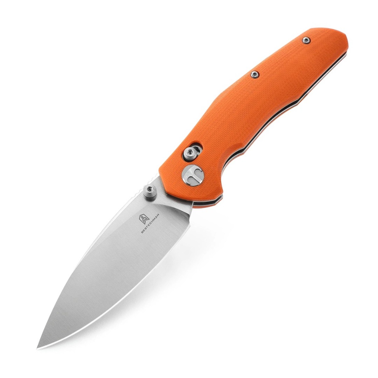 Нож Bestechman Ronan BMK02C сталь 14C28N satin, рукоять G10 orange