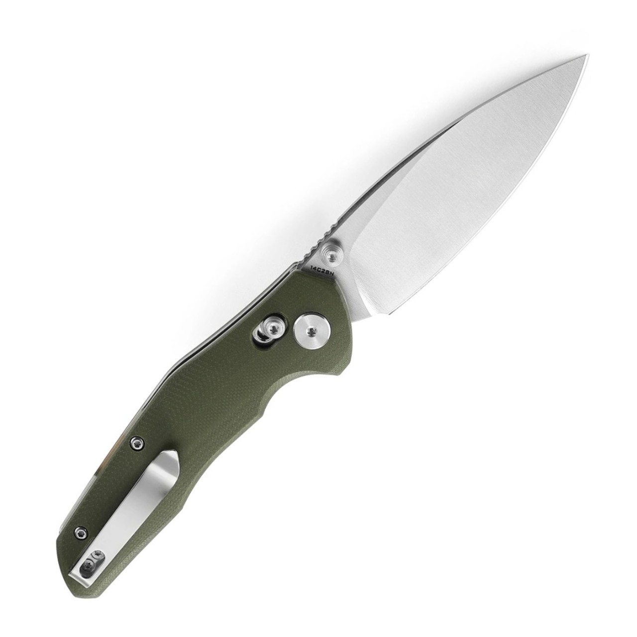 Нож Bestechman Ronan BMK02B сталь 14C28N satin, рукоять G10 OD green
