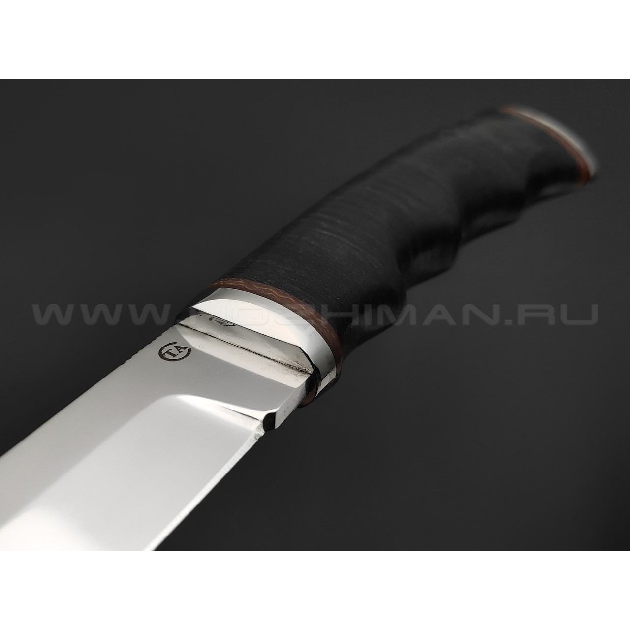 Нож "Гюрза-2" сталь 95Х18, рукоять наборная кожа, сталь (Титов & Солдатова)