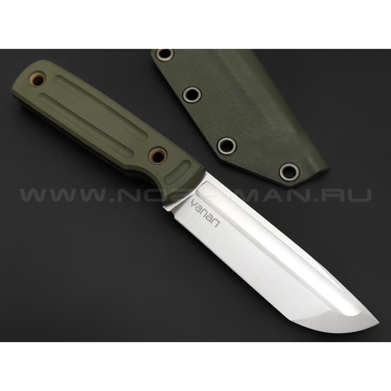 Нож Yanari средний сталь VG-10, рукоять G10 green, ножны kydex green
