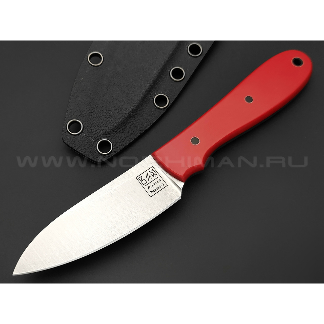 Zh KNIVES нож True сталь N690 сатин, рукоять G10 red