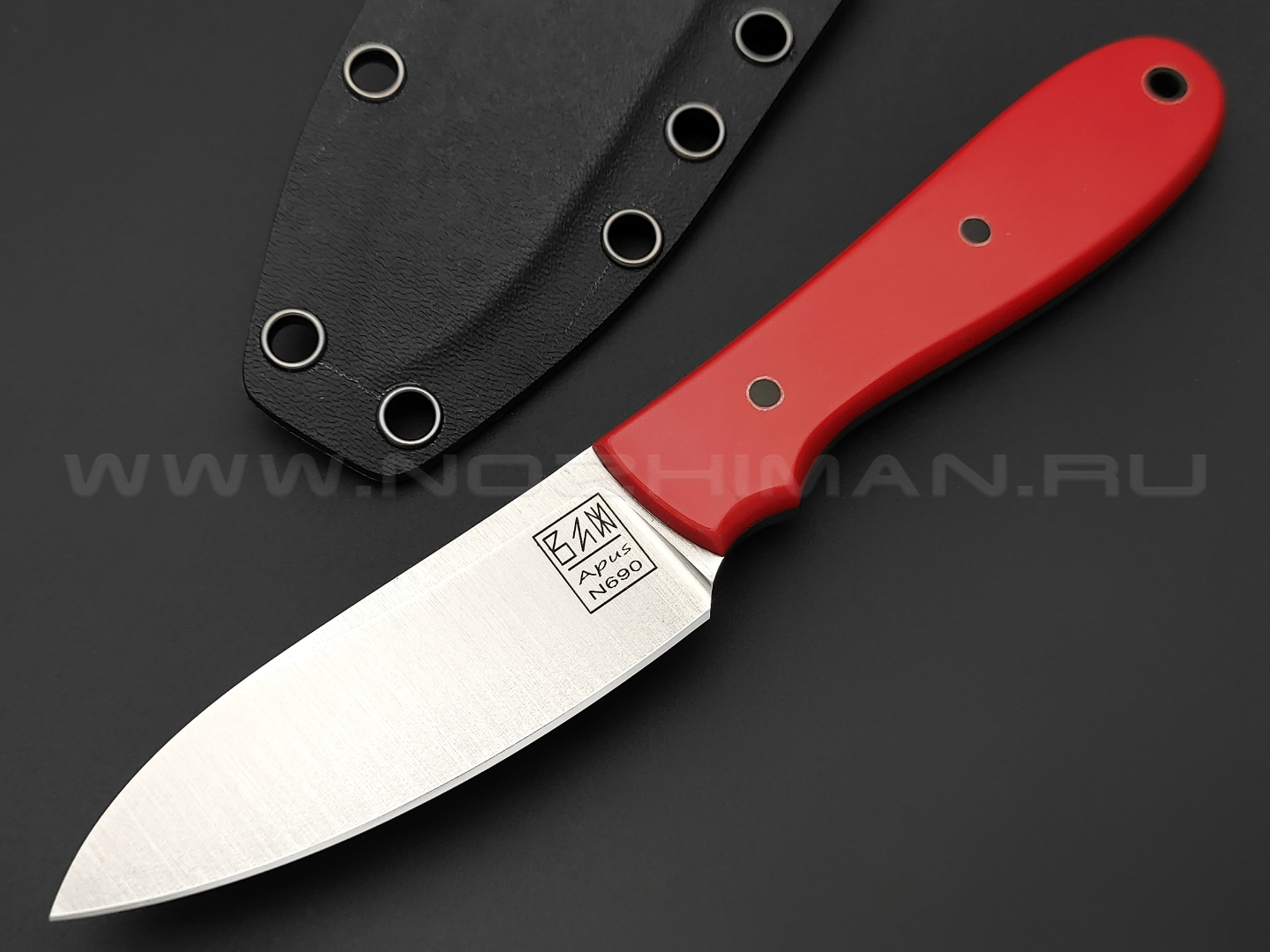 Zh KNIVES нож True сталь N690 сатин, рукоять G10 red