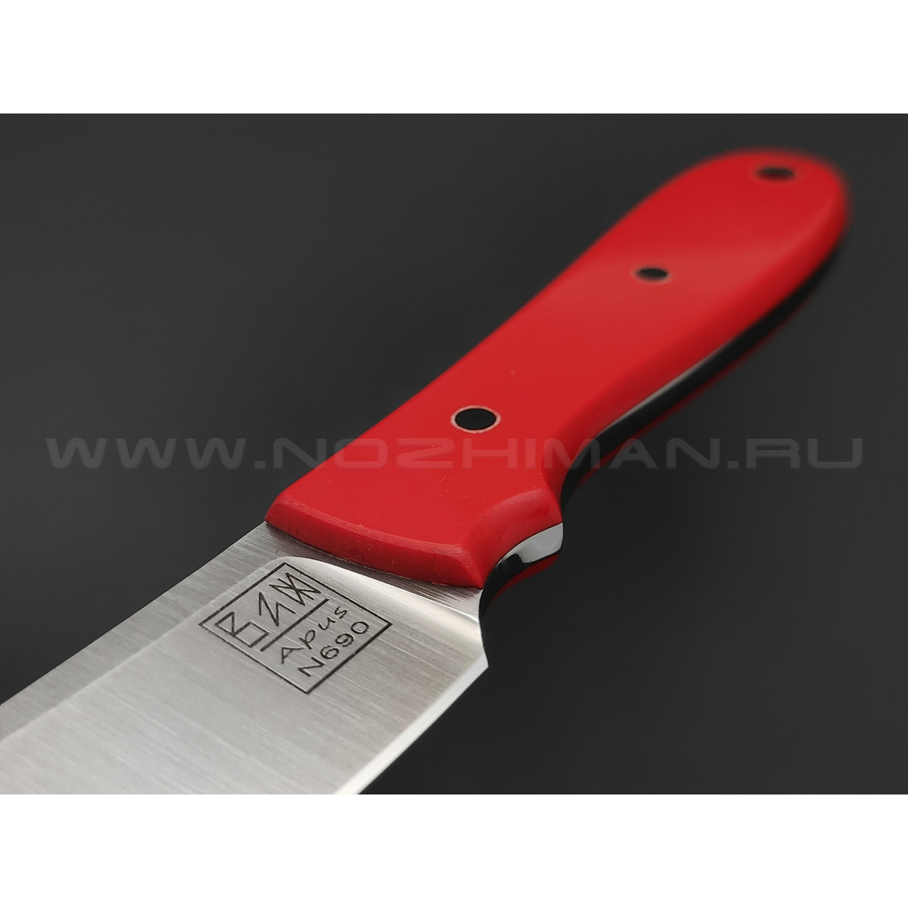 Zh KNIVES нож True сталь N690 сатин, рукоять G10 red