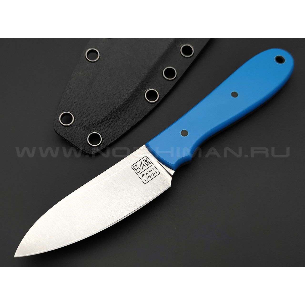 Zh KNIVES нож True сталь N690 сатин, рукоять G10 blue