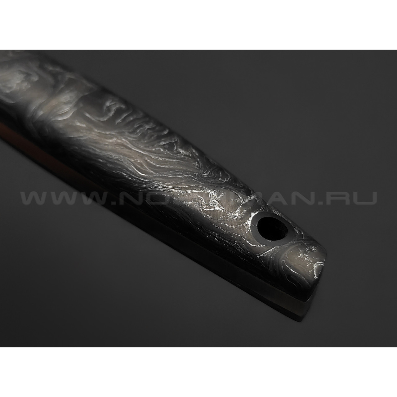 Нейрис нож Перс сталь CPM S125V, рукоять Карбон "Тёмная Материя - Серебро"