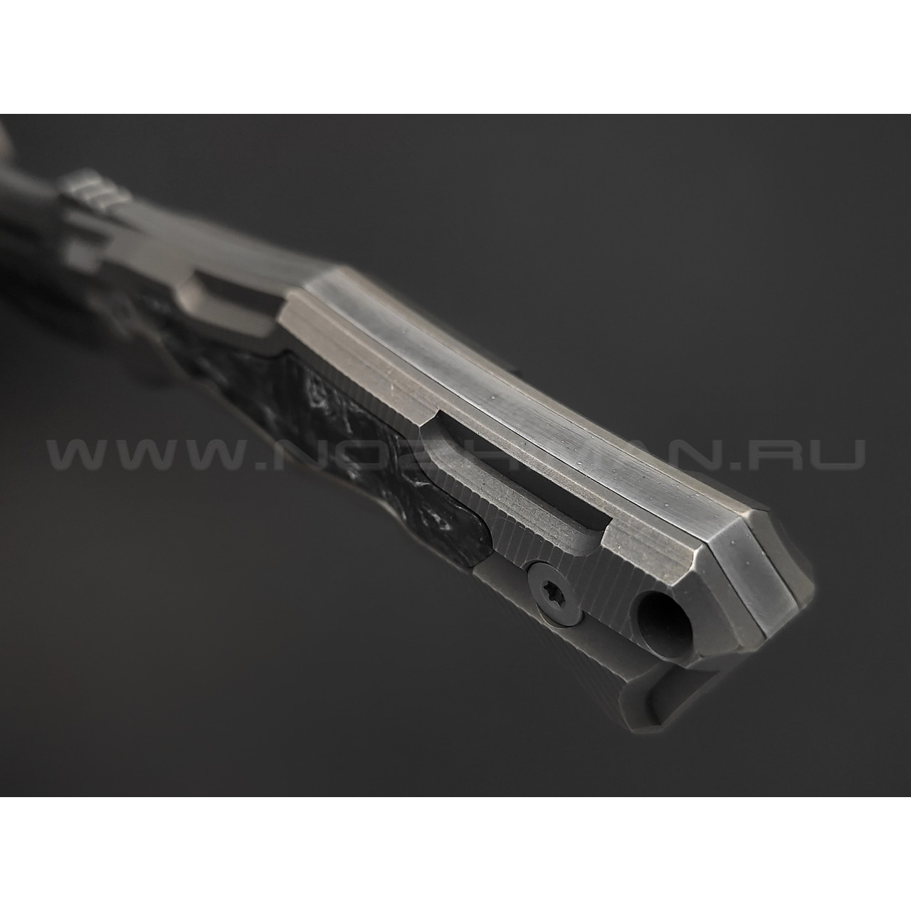Neyris Knives нож Shad сталь CPM Magnacut, рукоять Titanium, carbon fiber dark matter silver