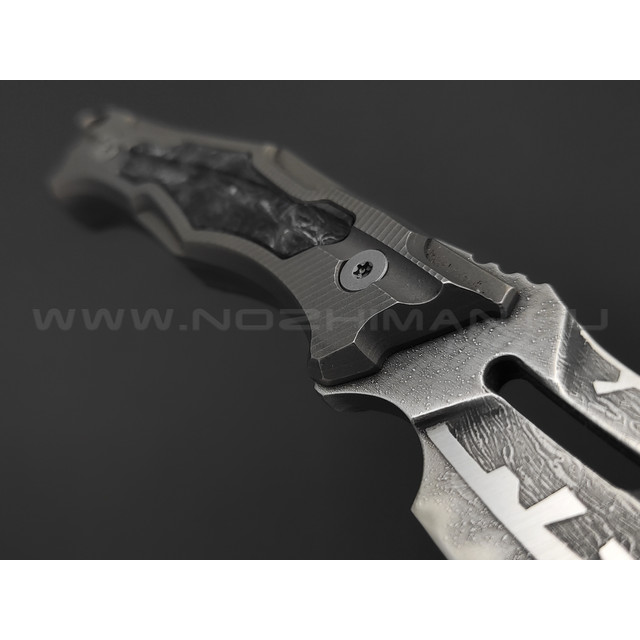 Neyris Knives нож Shad сталь CPM Magnacut, рукоять Titanium, carbon fiber dark matter silver