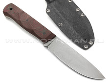 Волчий Век нож Слоник сталь D2 WA bead-blast, рукоять Micarta grey & maroon