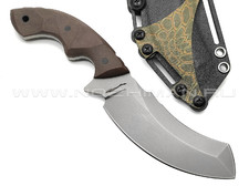 Волчий Век нож Кондрат Custom сталь N690 WA bead-blast, рукоять Micarta brown