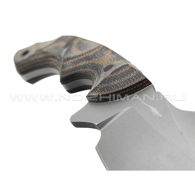 Волчий Век нож Кондрат Custom сталь N690 WA bead-blast, рукоять Micarta grey & yellow