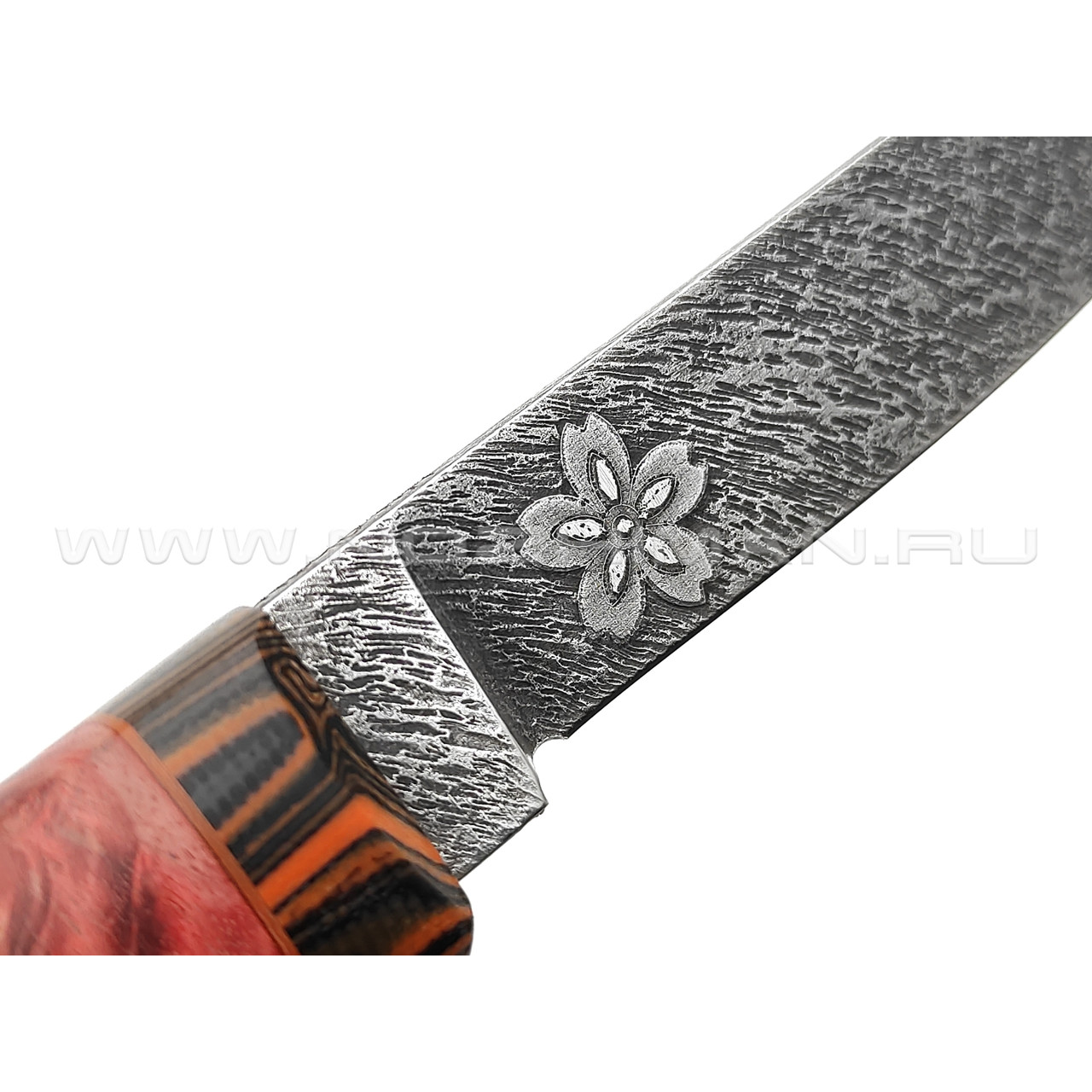 Волчий Век нож Слоненок Custom сталь N690 WA, рукоять Стаб. карельская береза, G10