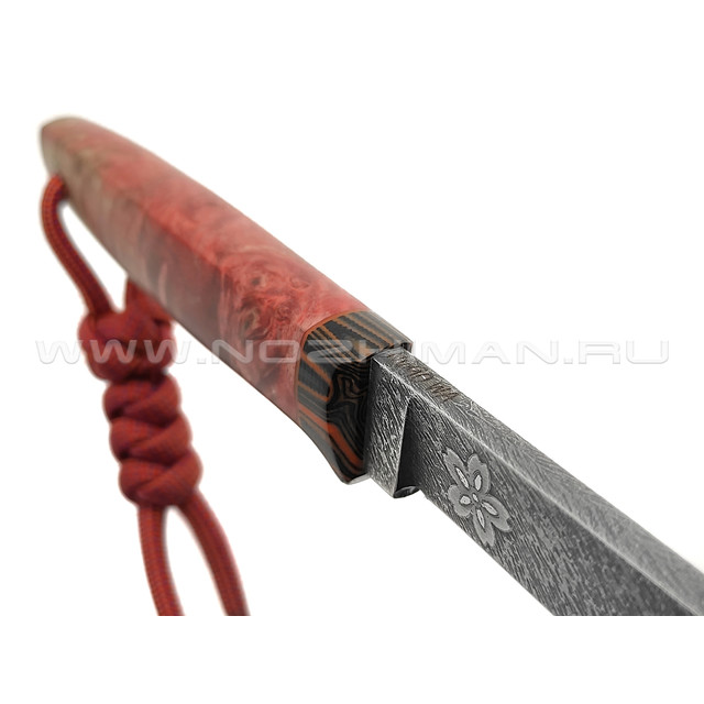 Волчий Век нож Слоненок Custom сталь N690 WA, рукоять Стаб. карельская береза, G10