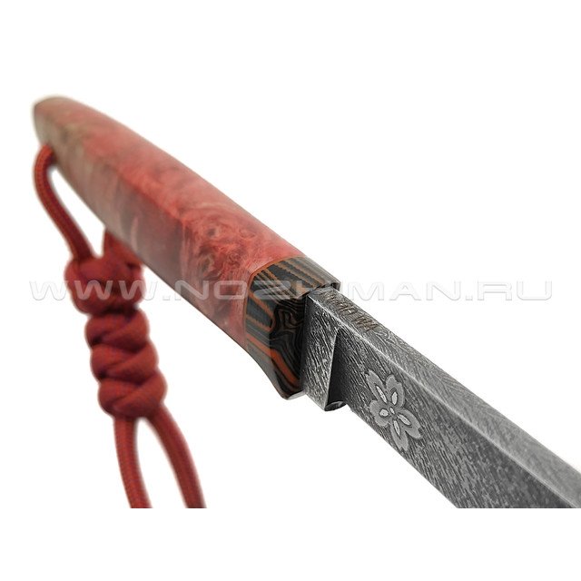 Волчий Век нож Слоненок Custom сталь N690 WA, рукоять Стаб. карельская береза, G10