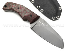 Волчий Век нож Сквозняк Brutal Edition сталь N690 WA bead-blast, рукоять Micarta grey & maroon