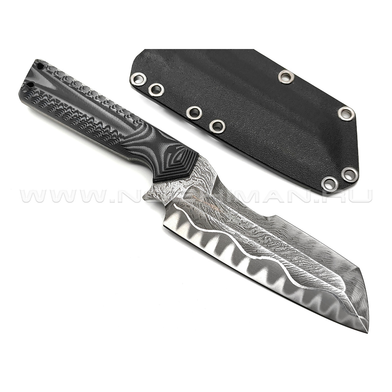 Волчий Век нож Карачун Custom сталь N690 WA, рукоять G10 black & grey