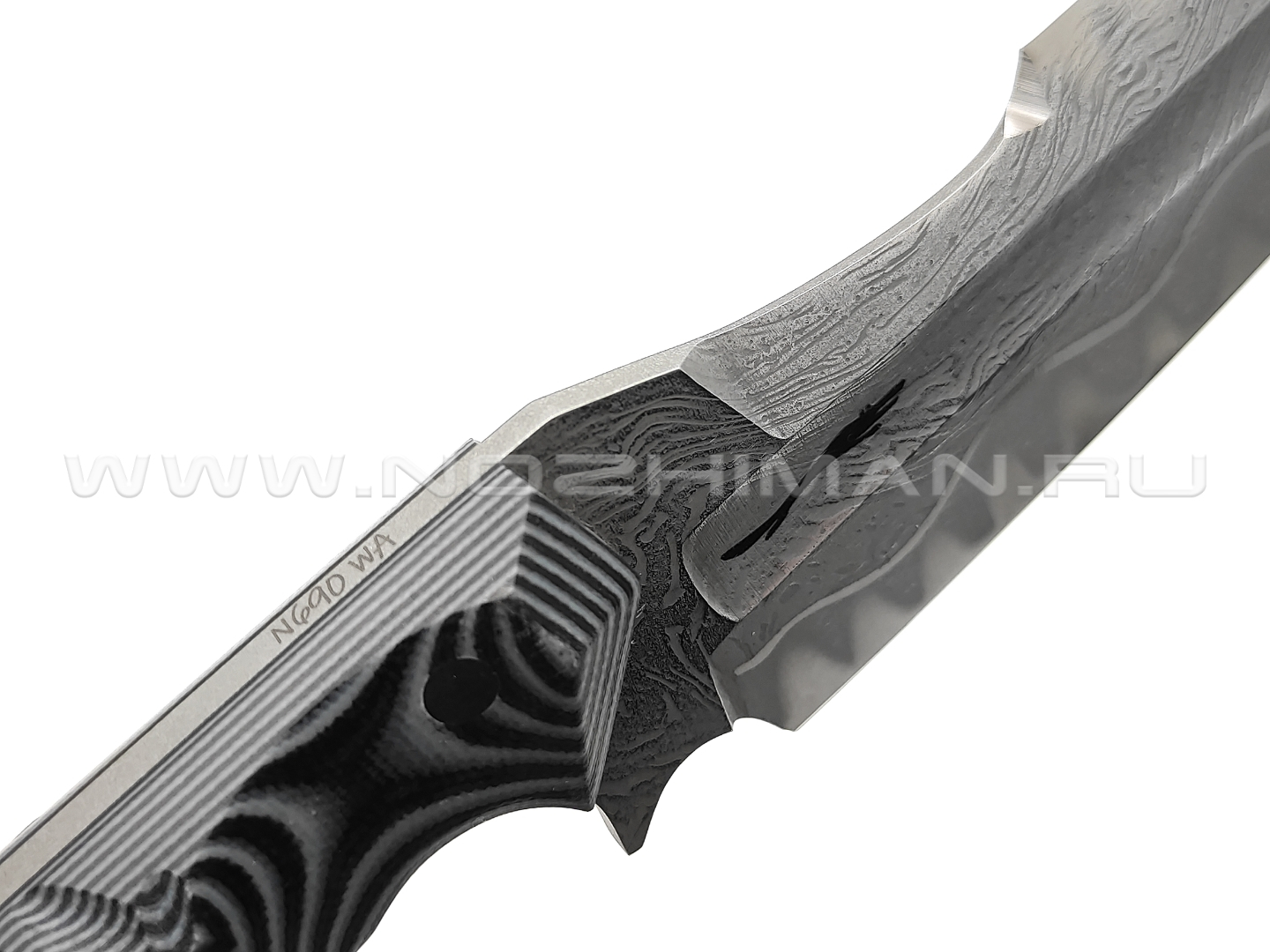 Волчий Век нож Карачун Custom сталь N690 WA, рукоять G10 black & grey
