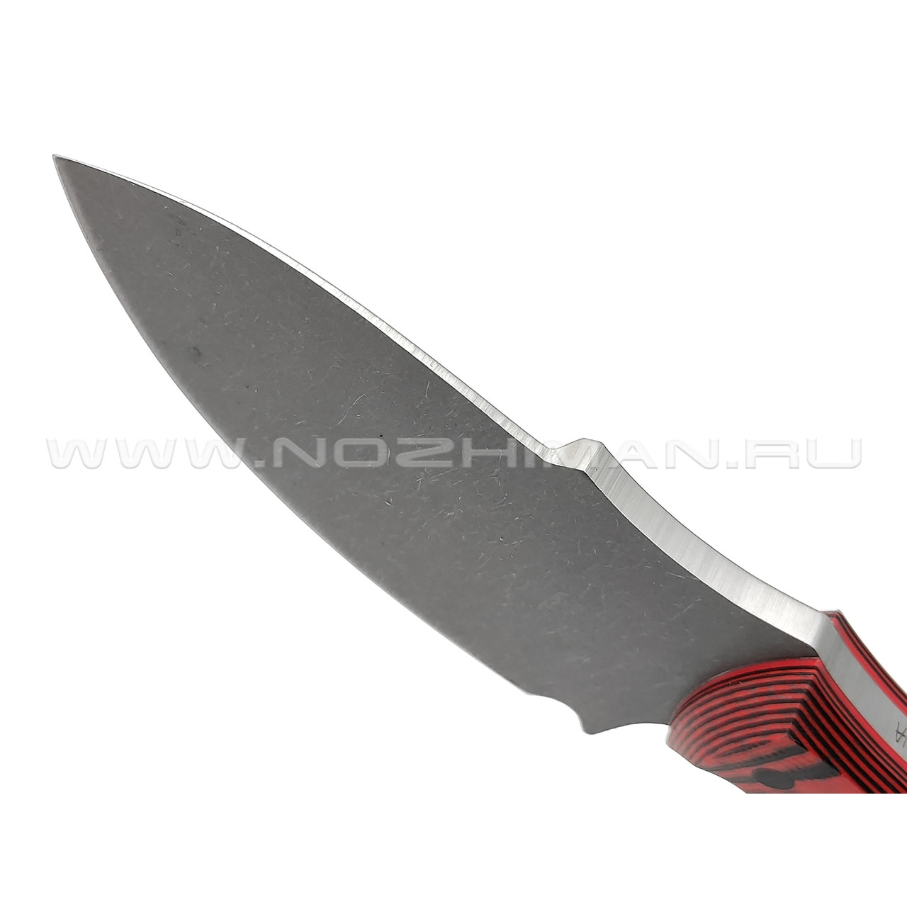Волчий Век нож Drago сталь D2 WA блэквош, рукоять G10 black & red