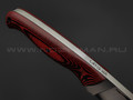 Волчий Век нож Ямской XL сталь Krupp 1.4116 WA 6.6 мм, рукоять G10 black & red