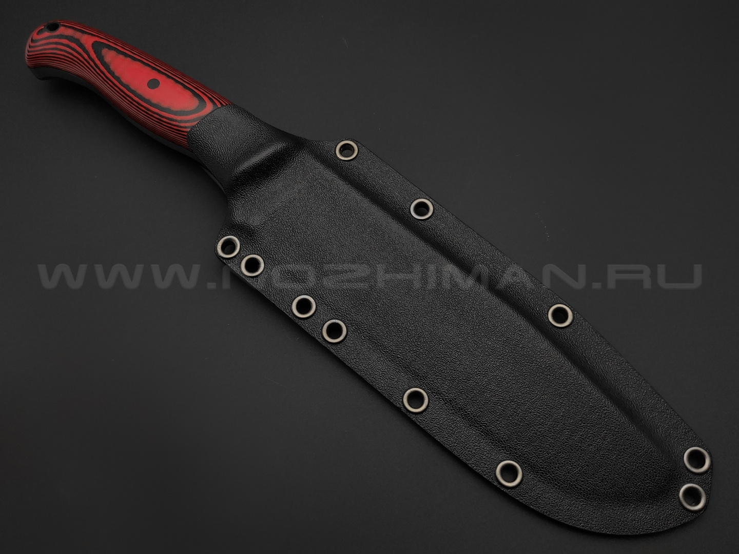 Волчий Век нож Ямской XL сталь Krupp 1.4116 WA 6.6 мм, рукоять G10 black & red
