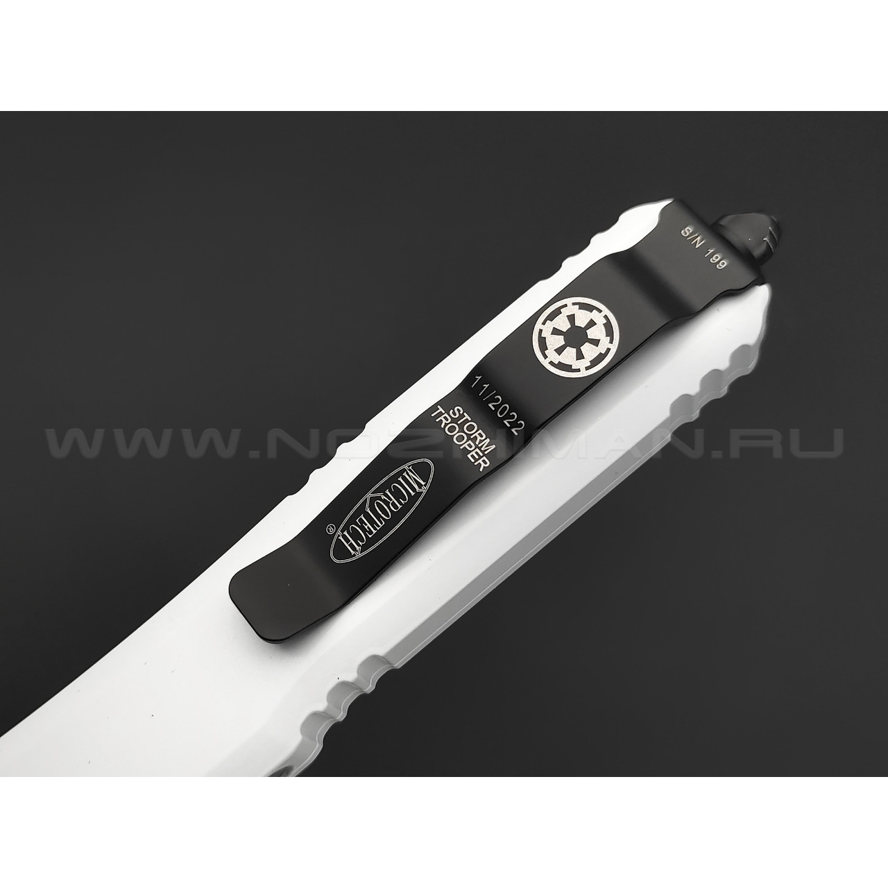 Нож Microtech Ultratech Storm Trooper White S/E 121-1STD сталь M390, рукоять Алюминий 6061-T6