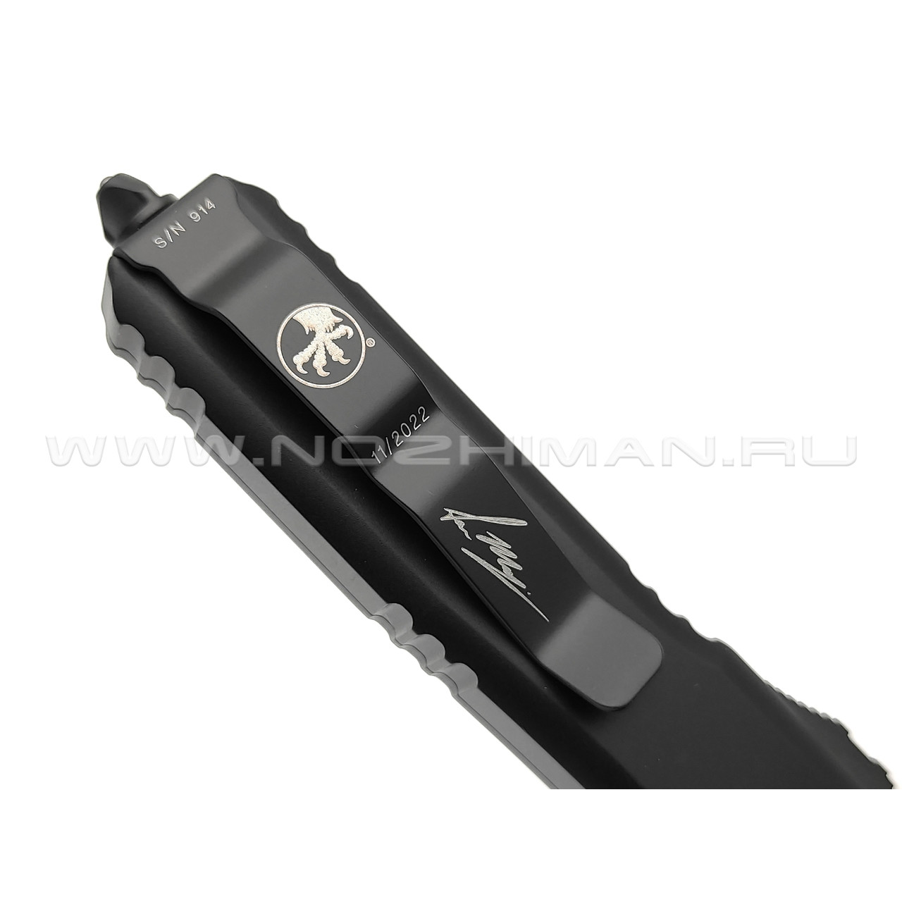Нож Microtech Ultratech Hellhound Black 119-1TS сталь M390 DLC, рукоять Алюминий 6061-T6