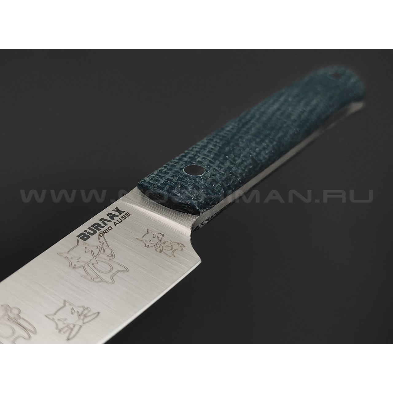 Burlax нож Лисенок BX0168 сталь Cryo Aus-8, рукоять синяя микарта
