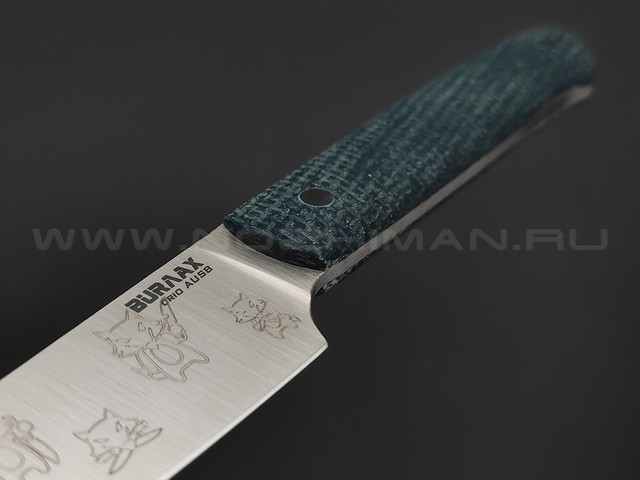 Burlax нож Лисенок BX0168 сталь Cryo Aus-8, рукоять синяя микарта