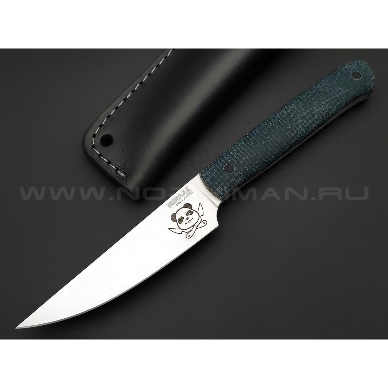 Burlax нож Панда BX0169 сталь Cryo Aus-8, рукоять синяя микарта
