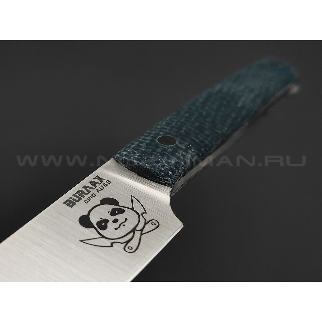 Burlax нож Панда BX0169 сталь Cryo Aus-8, рукоять синяя микарта