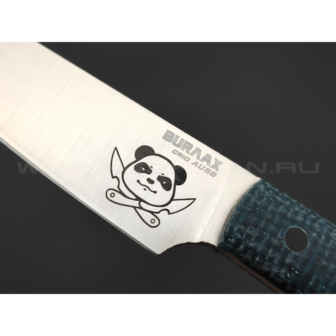 Burlax нож Панда BX0169 сталь Cryo Aus-8, рукоять синяя микарта