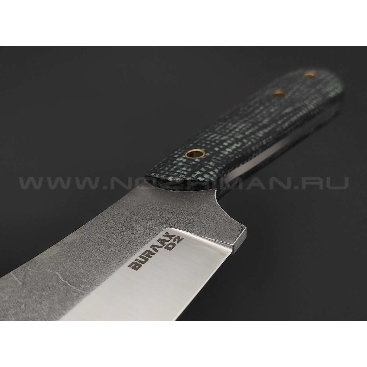 Burlax нож Канадец Бушкрафт BX0163 сталь D2, рукоять зеленая микарта