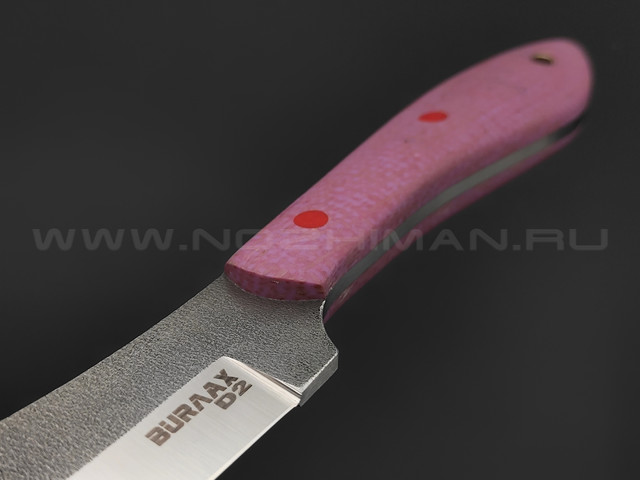Burlax нож Канадец большой BX0165 сталь D2, рукоять розовая микарта