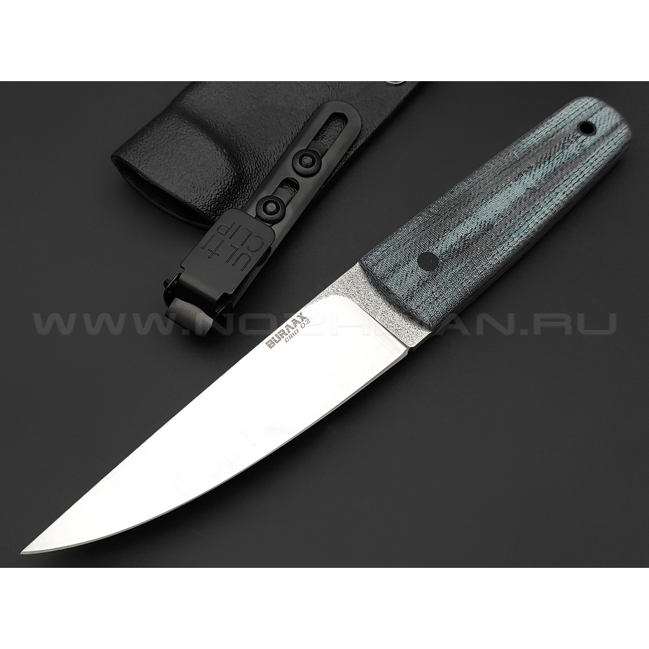 Burlax нож Скин Ду BX0166 сталь Cryo D2, рукоять микарта джинс