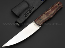 Burlax нож BX0167 сталь Cryo D2, рукоять коричневая микарта