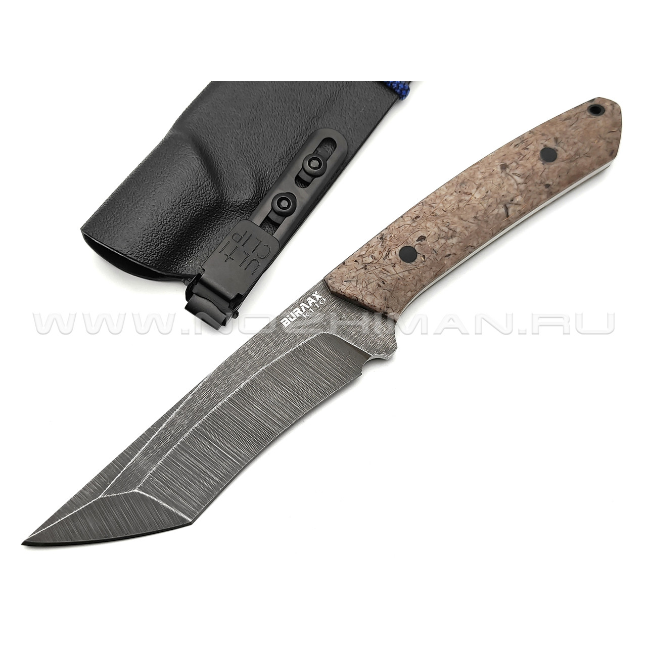 Burlax нож Бобби BX0161 сталь K110, рукоять бежевая микарта