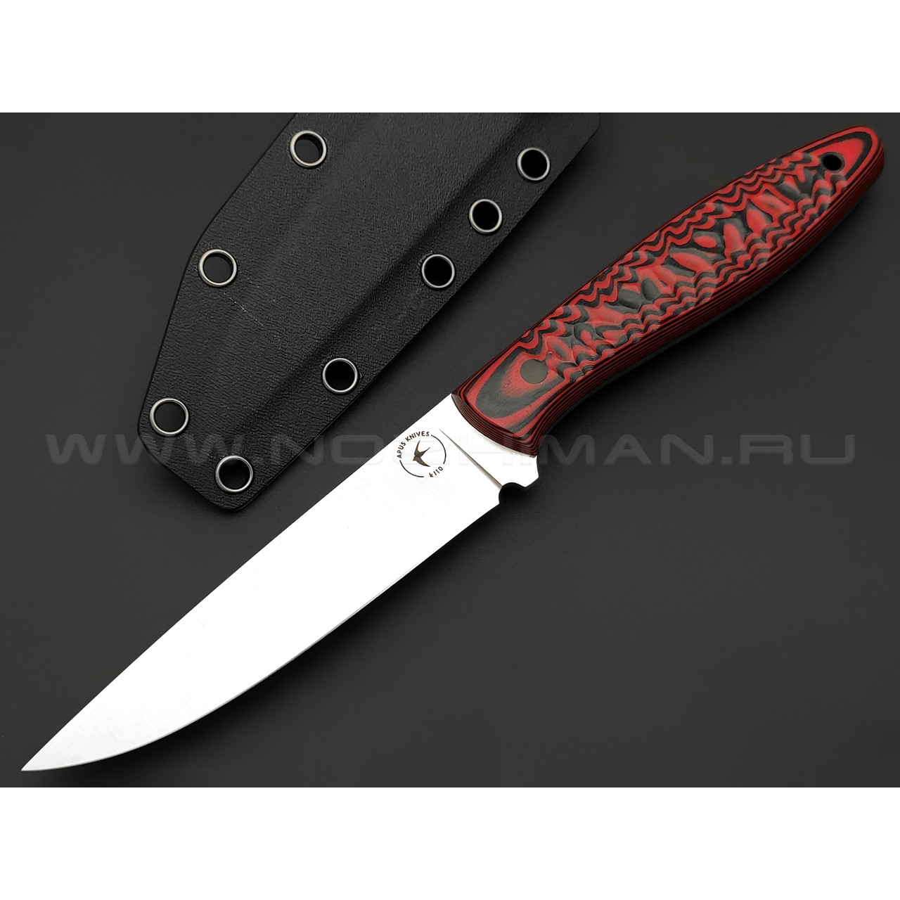 Апус нож Паринг XL сталь K110, рукоять G10 чёрно-красный