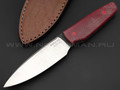 Нож Burlax Скин-Ду BX0109 сталь Aus10Co, рукоять красная микарта