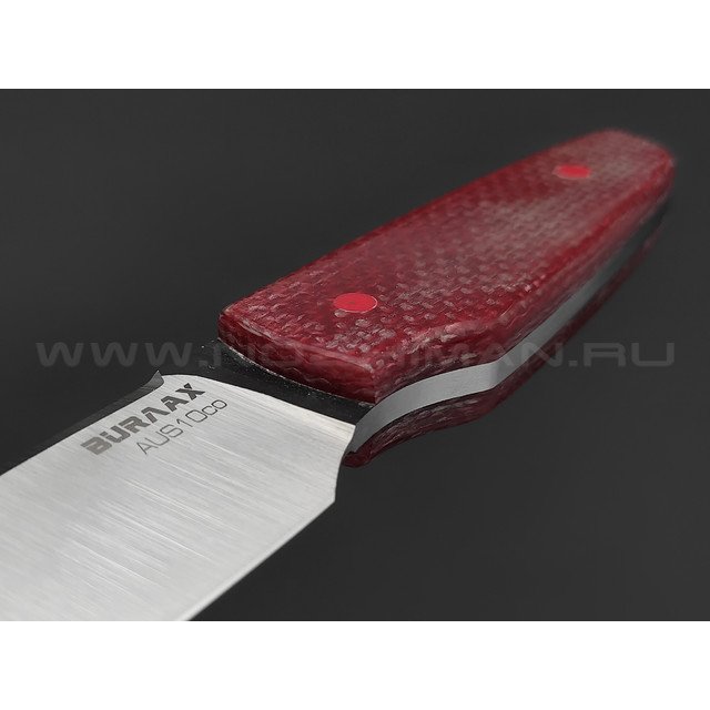 Нож Burlax Скин-Ду BX0109 сталь Aus10Co, рукоять красная микарта