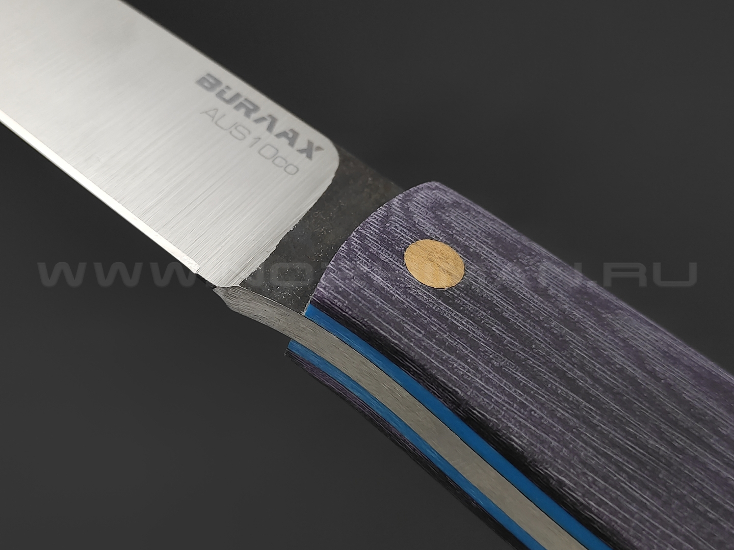 Нож Burlax BX0078 сталь Aus10Co, рукоять Фиолетовая микарта