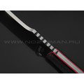 Нож Burlax BX0086 сталь Niolox+, рукоять Джутовая микарта, G10 blue