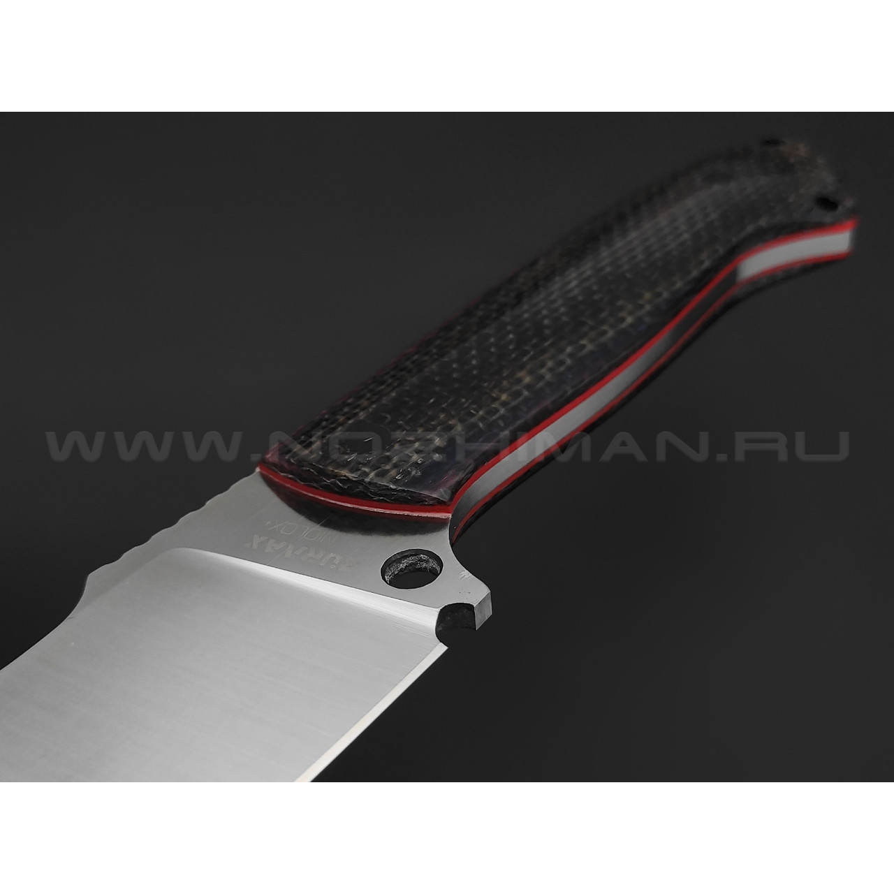 Нож Burlax BX0086 сталь Niolox+, рукоять Джутовая микарта, G10 blue