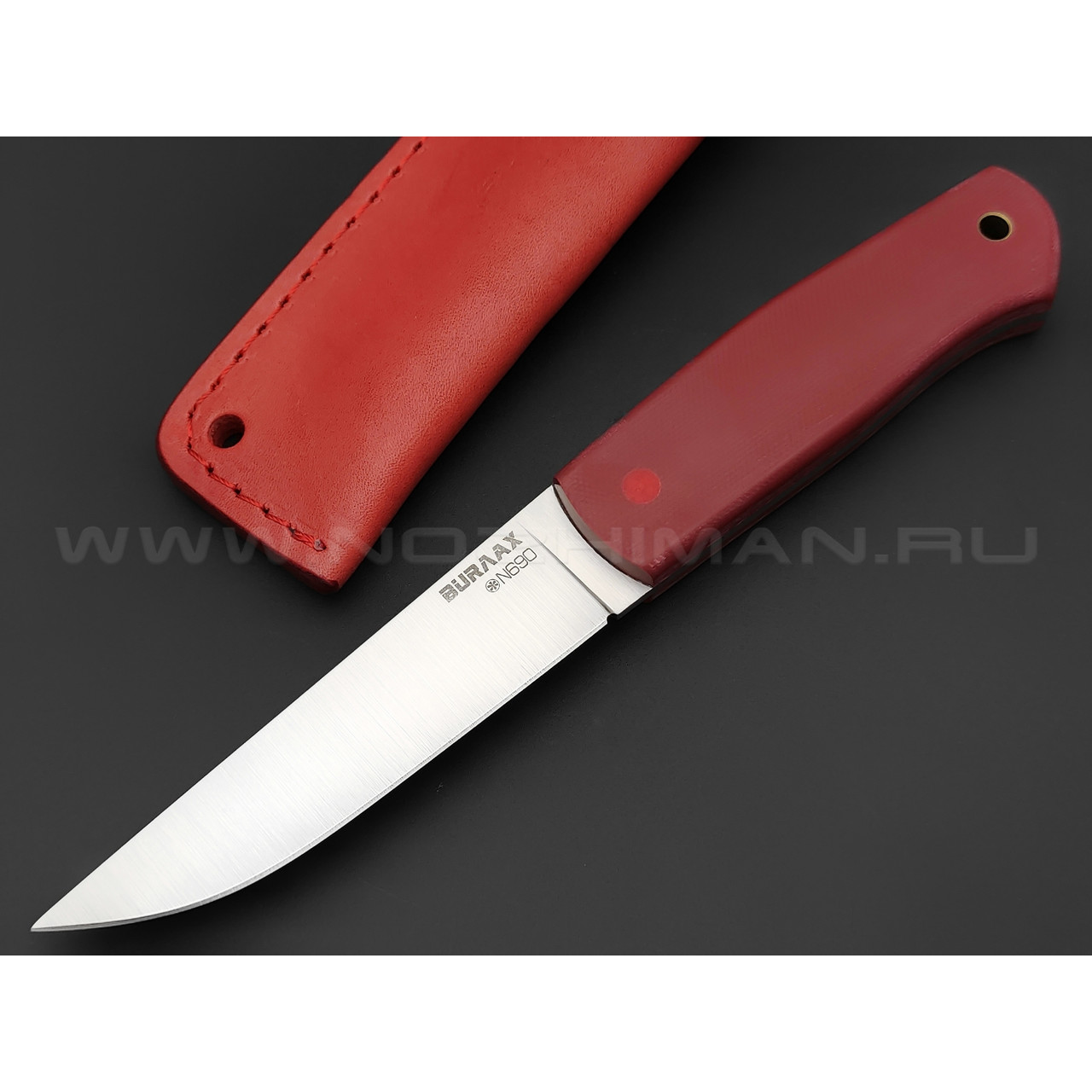 Нож Burlax BX0114 сталь Bohler N690, рукоять G10 red