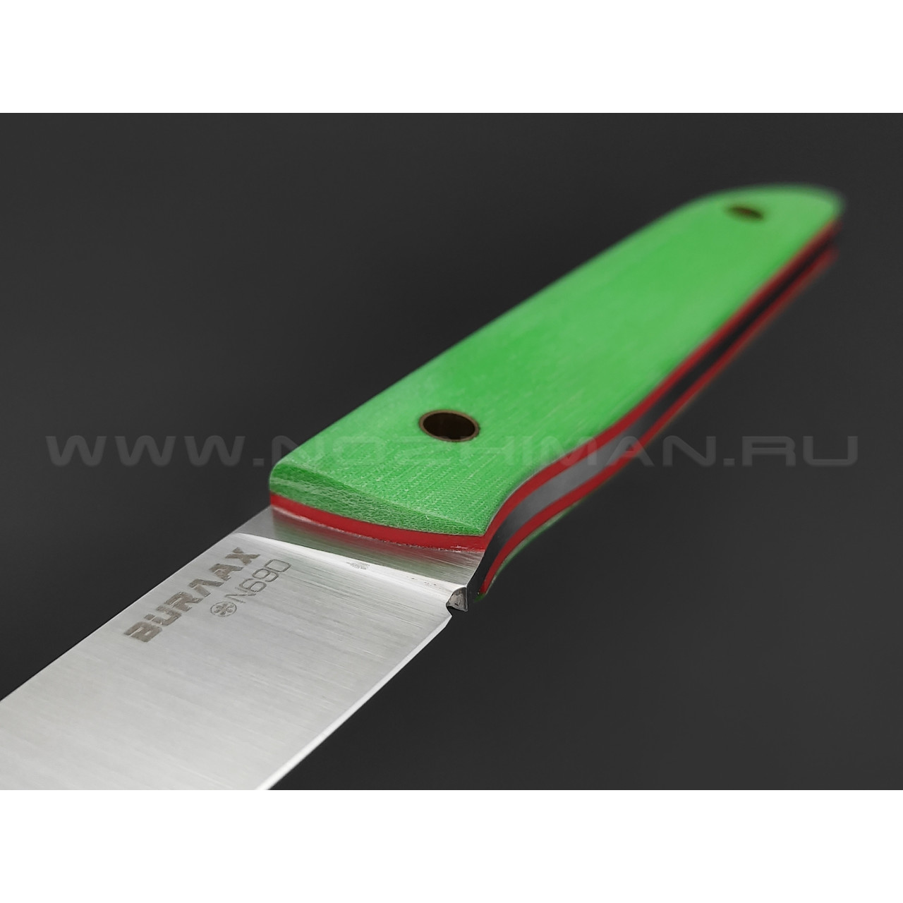 Нож Burlax Скин-Ду BX0125 сталь N690, рукоять зеленая микарта