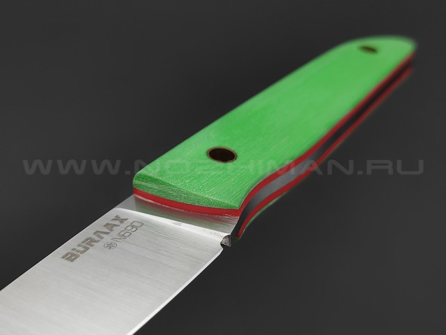 Нож Burlax Скин-Ду BX0125 сталь N690, рукоять зеленая микарта