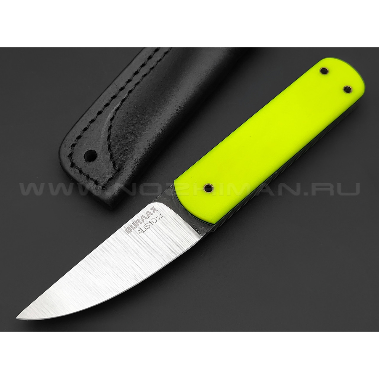Нож Burlax Mini-Fin BX0116 сталь Aus10Co, рукоять желтая микарта
