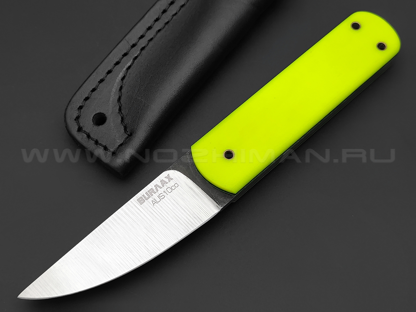 Нож Burlax Mini-Fin BX0116 сталь Aus10Co, рукоять желтая микарта