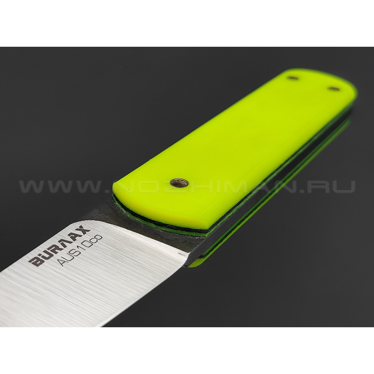 Нож Burlax Mini-Fin BX0116 сталь Aus10Co, рукоять желтая микарта
