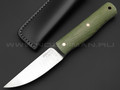 Нож Burlax Fin-Standard BX0117 сталь Aus10Co, зелёная микарта