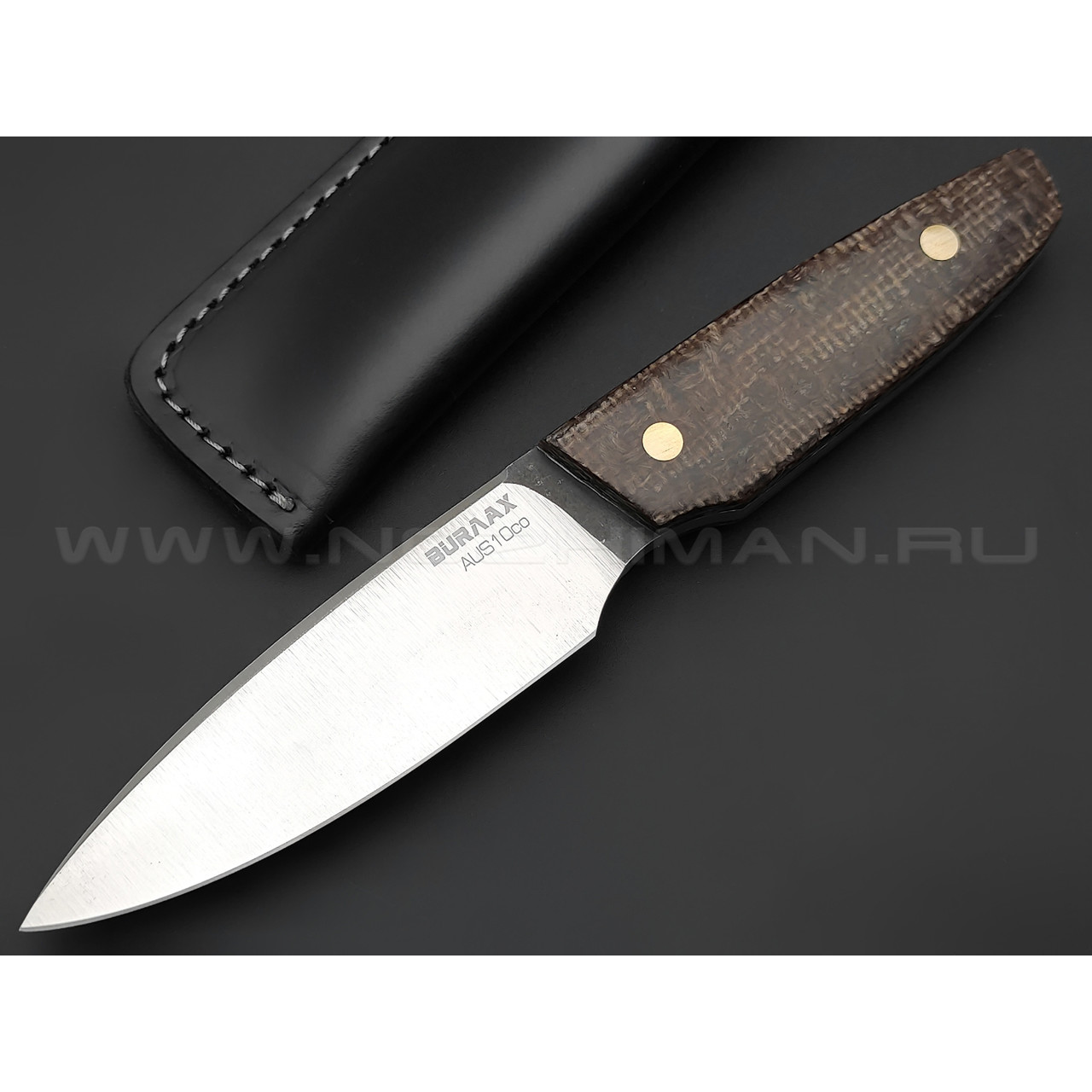 Нож Burlax Скин-Ду BX0126 сталь Aus10Co, рукоять джутовая микарта